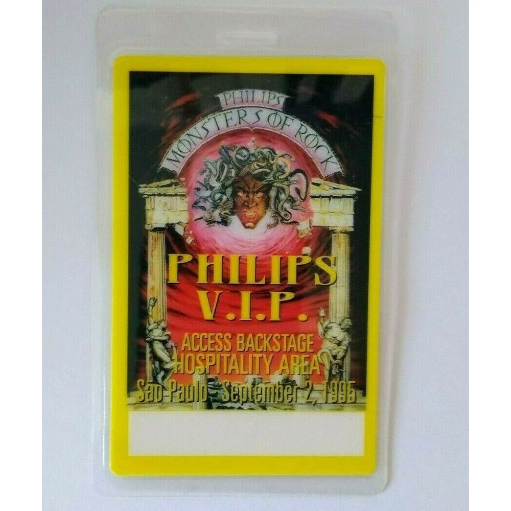 Monsters Of Rock Heavy Metal Music VIP Backstage Pass Ozzy Osbourne Alice Cooper